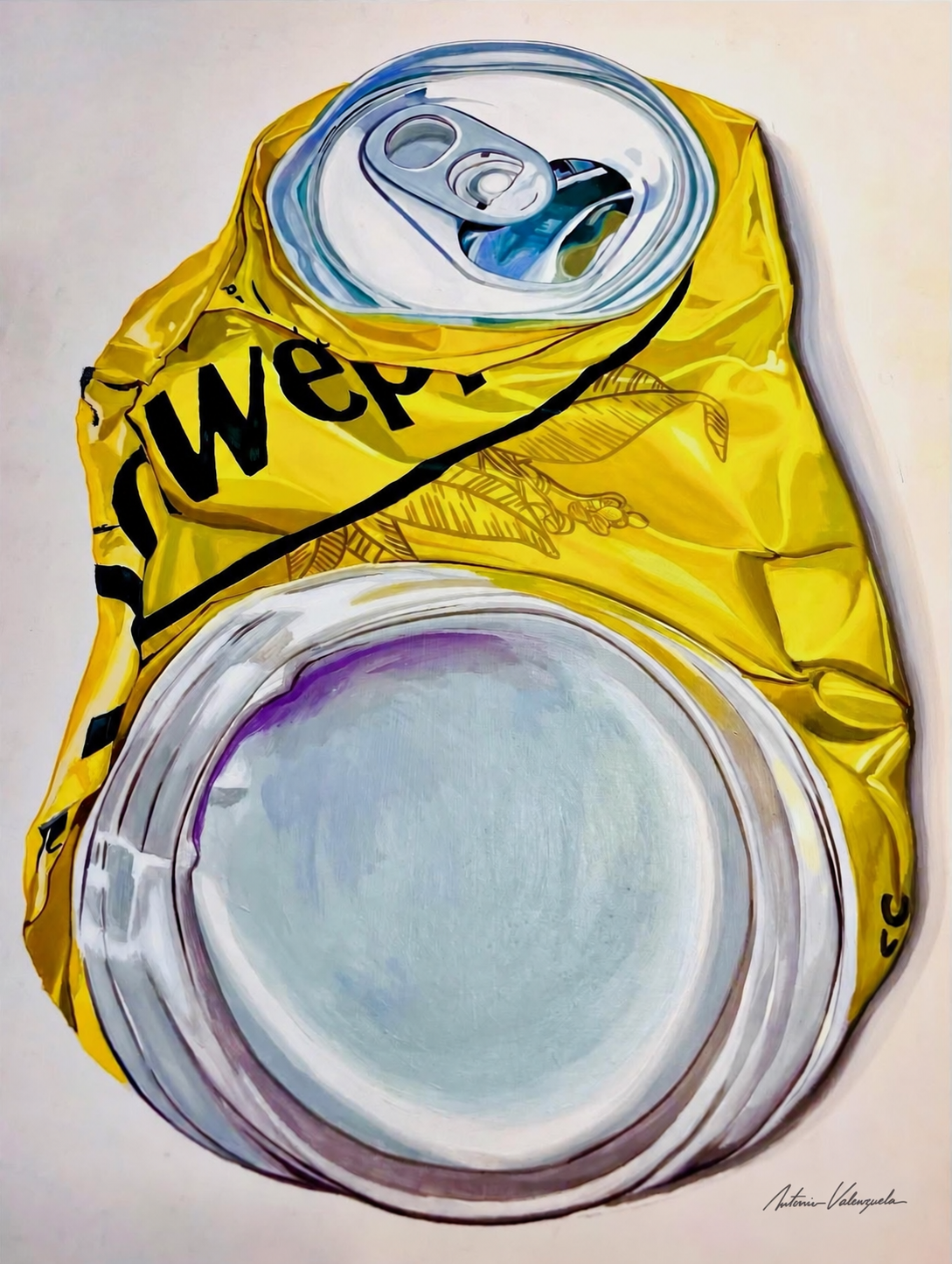 Lata Schweppes — imagen de referencia de la obra original