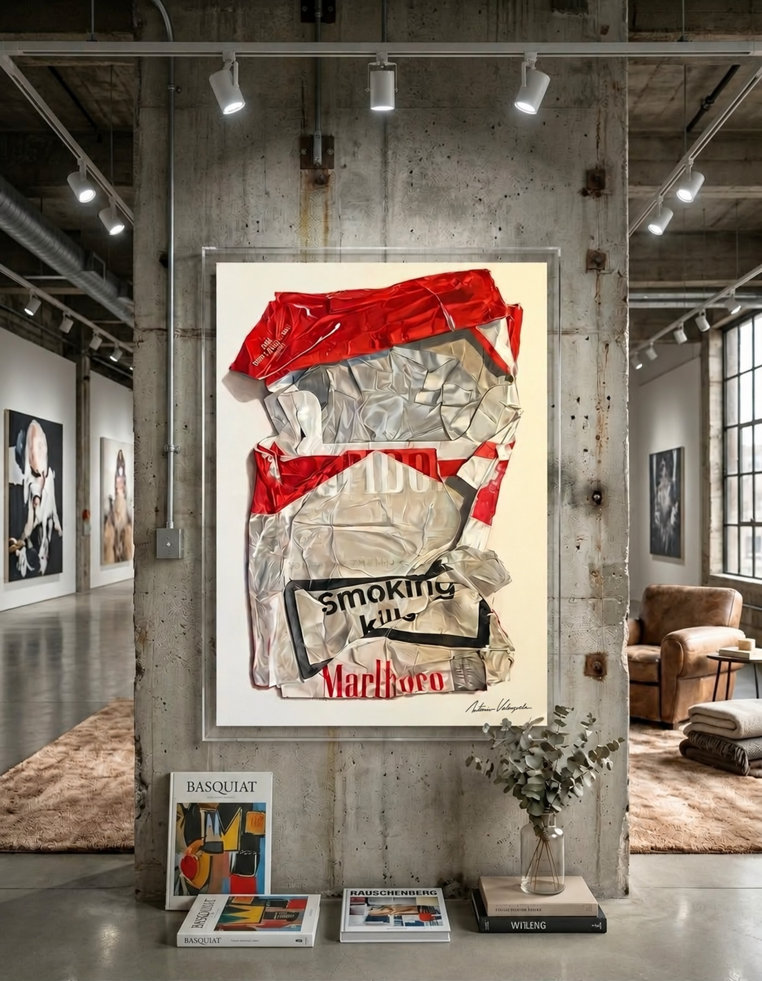 Destructive Beauty — obra expuesta en una sala de arte