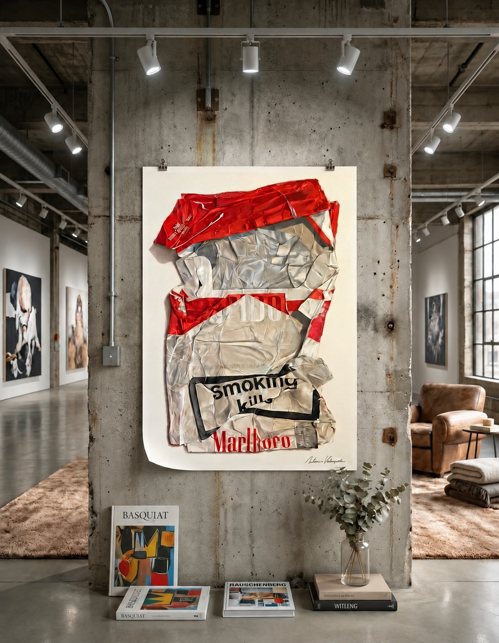 Destructive Beauty — lámina en papel, mockup de ambientación