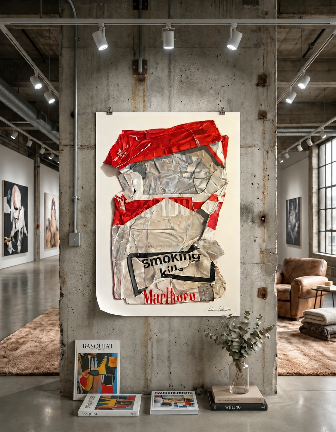 Destructive Beauty — lámina en papel, mockup de ambientación